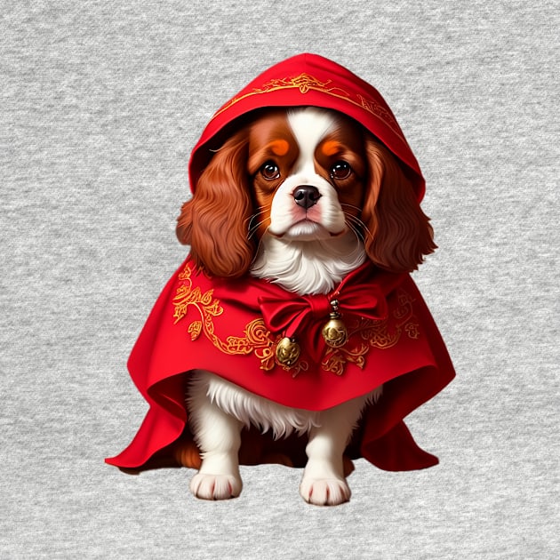 Elegant Shy Cocker Spaniel as Red Riding Hood Version 2 by fur-niche